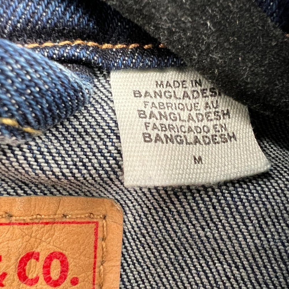 Levis Button Medium Wash Cotton Denim Jean Jacket sz M - Picture 6 of 15